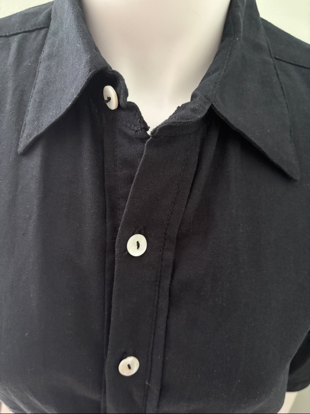 SOLe Button Front Black Midi Dress Medium - Picture 4 of 6